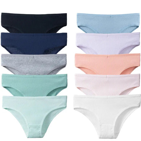 Orchard Cotton Striped Brief Panty 10-Pack